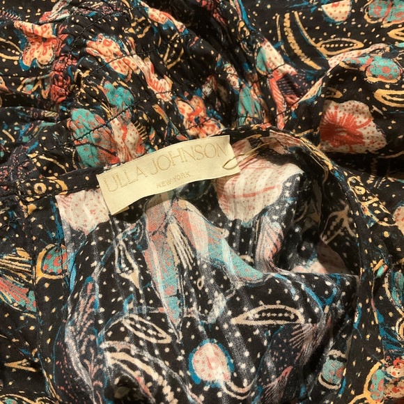 Ulla Johnson [ 2] Eden Floral Puff Sleeve Cotton Blend Midi Dress Q901 - Picture 4 of 6